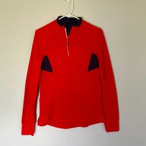 Fleece Orange Long-Sleeve Top